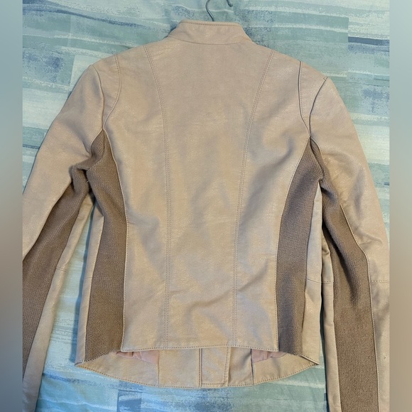 Free People Pink Rose Moto Vegan Leather Faux Suede Jacket - Picture 9 of 15